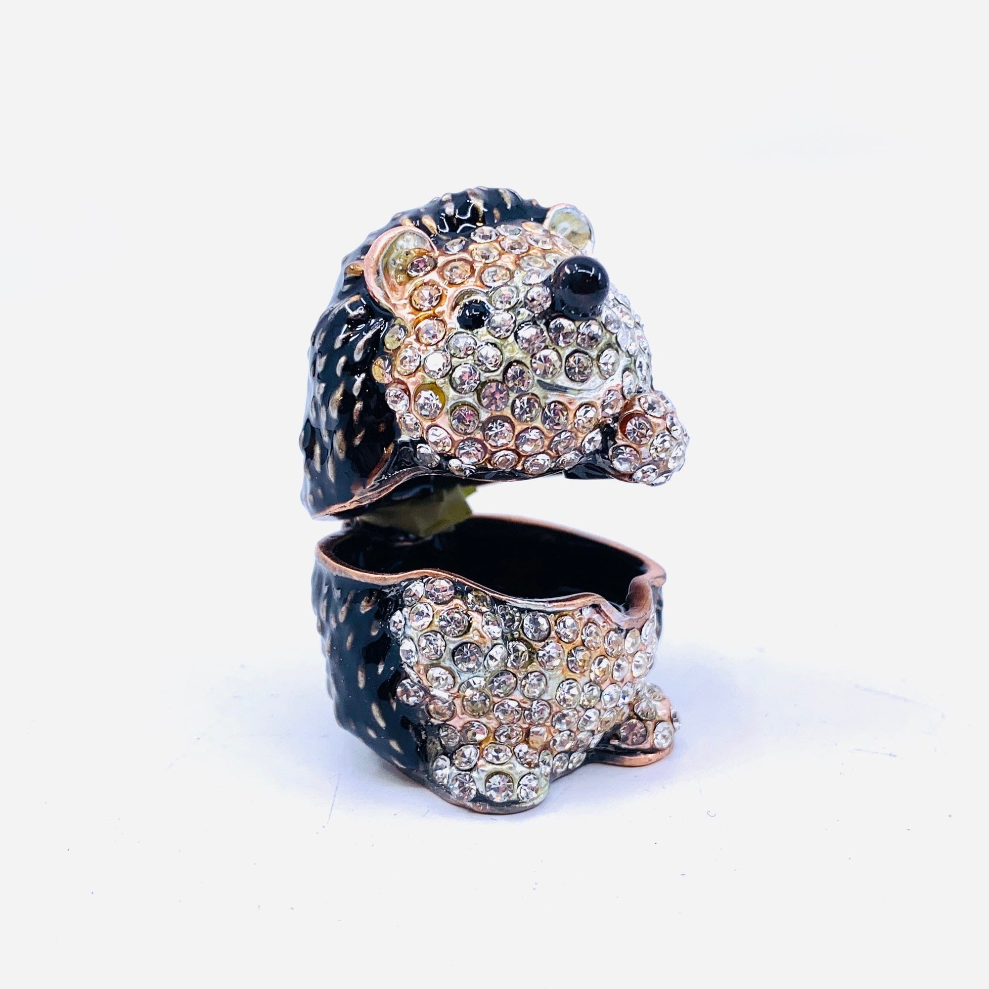 Bejeweled Enamel Trinket Box 17, Hedgehog Decor Kubla Craft 