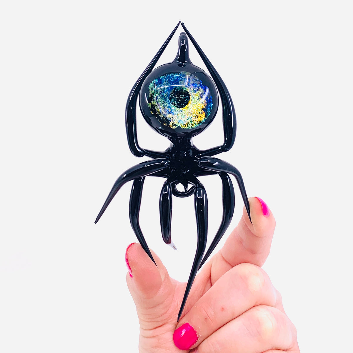 Glass Galaxy Spider Ornament, 49