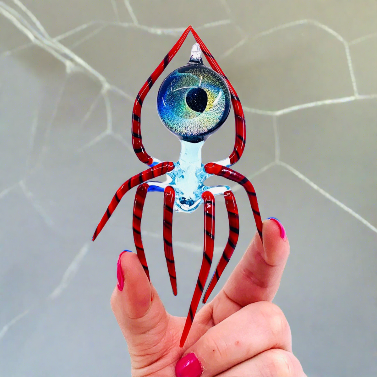 Glass Galaxy Spider Ornament, 24