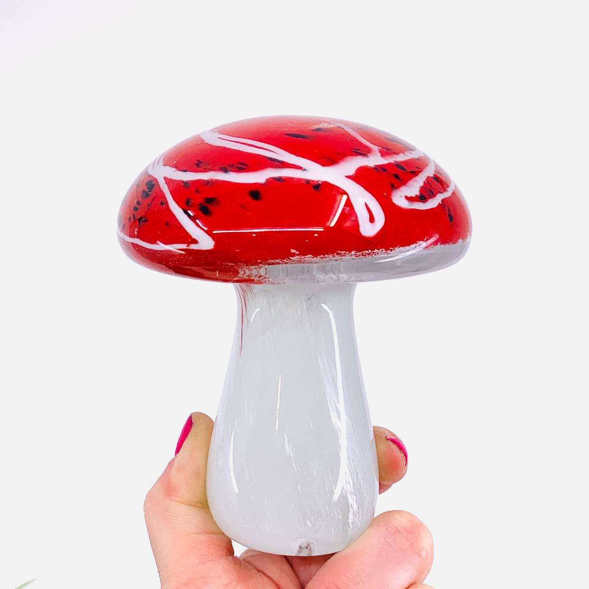 Large Glass Mushroom, Red Cap