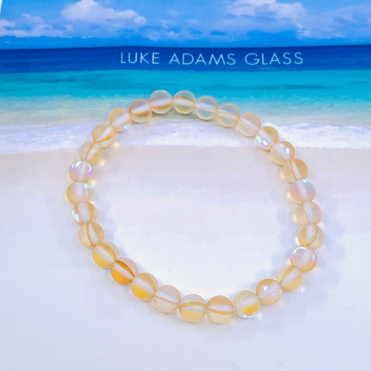 Mermaid Glass Bead Bracelets Jewelry - Peach 