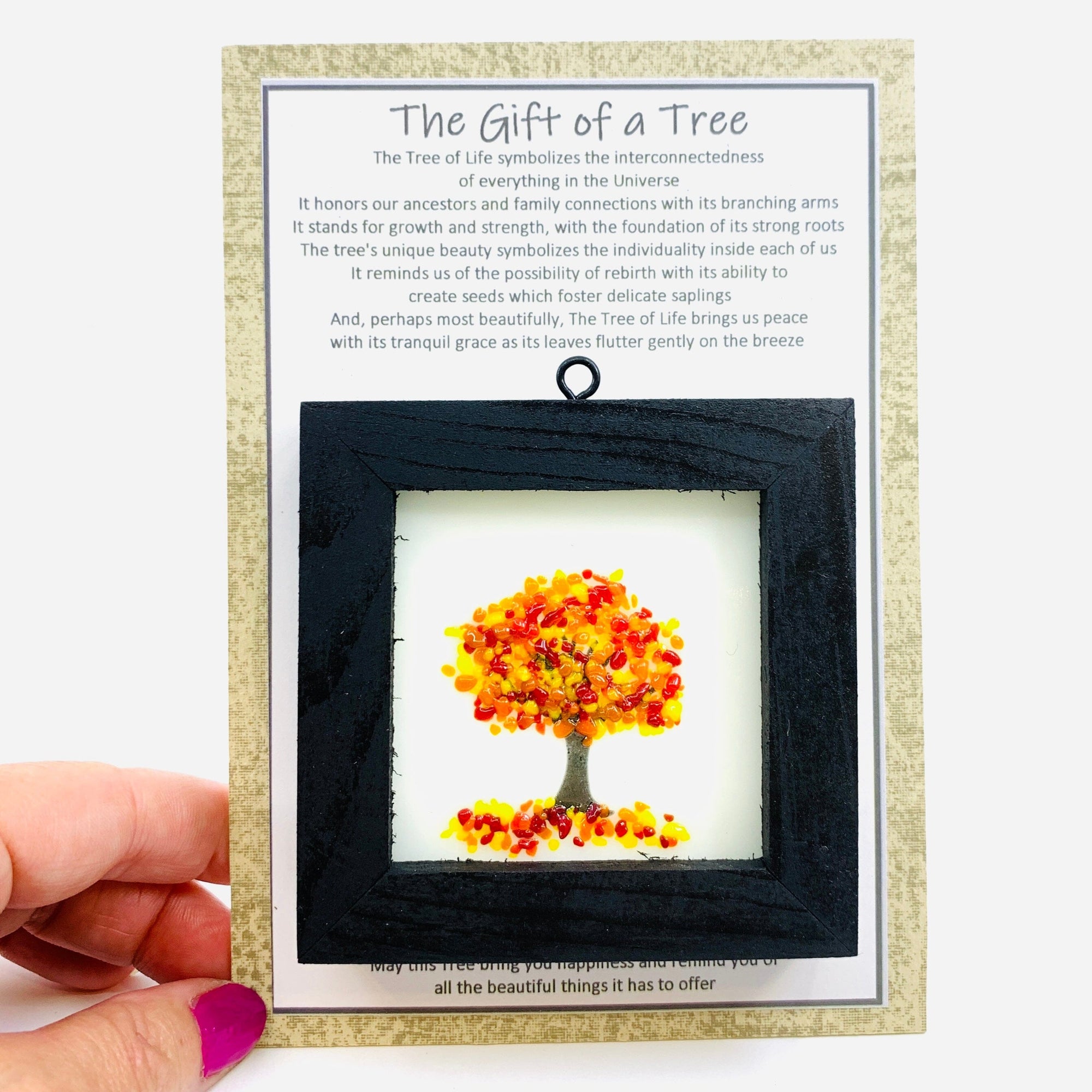 Fused Glass Tree of Life Shadow Box 69 Decor Glimmer Glass Gifts 