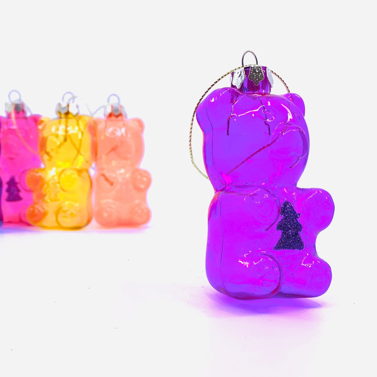 Glass Gummy Bear Ornament 40 Ornament One Hundred 80 Degrees Purple 