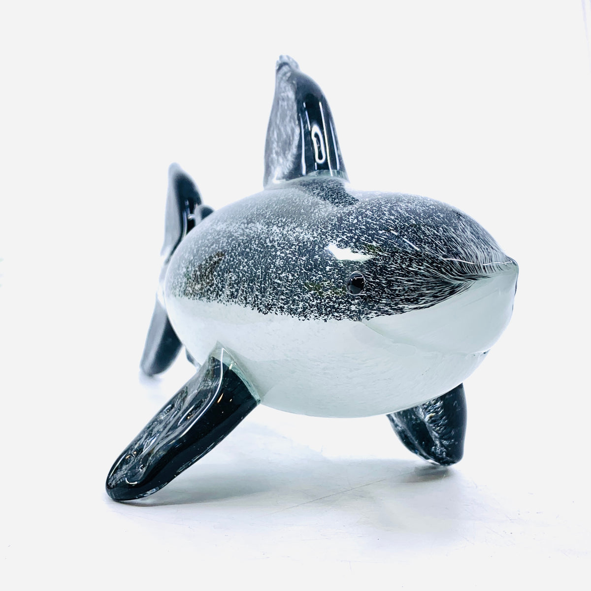 Great White Shark Large Glass Paperweight 22
