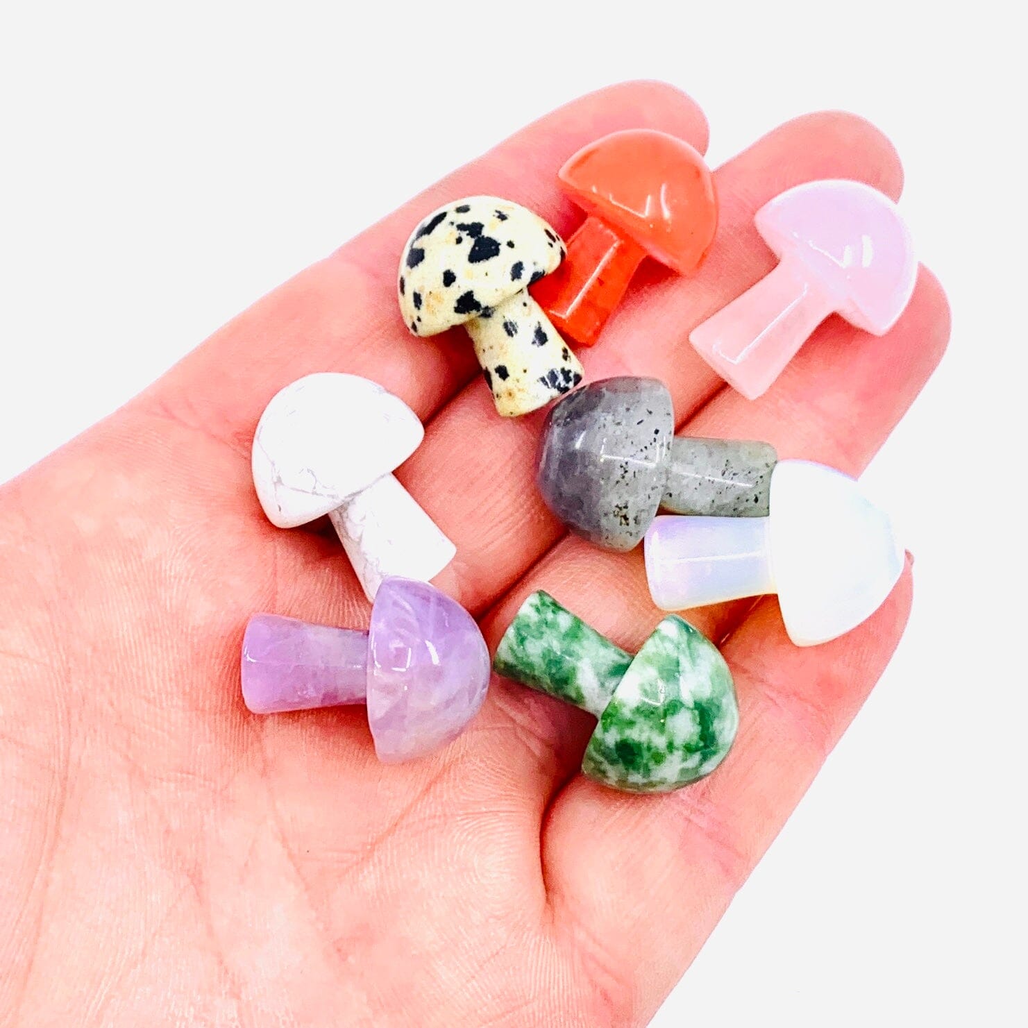 Mini Stone Mushrooms, Assorted 3 Pack Earth's Elements 