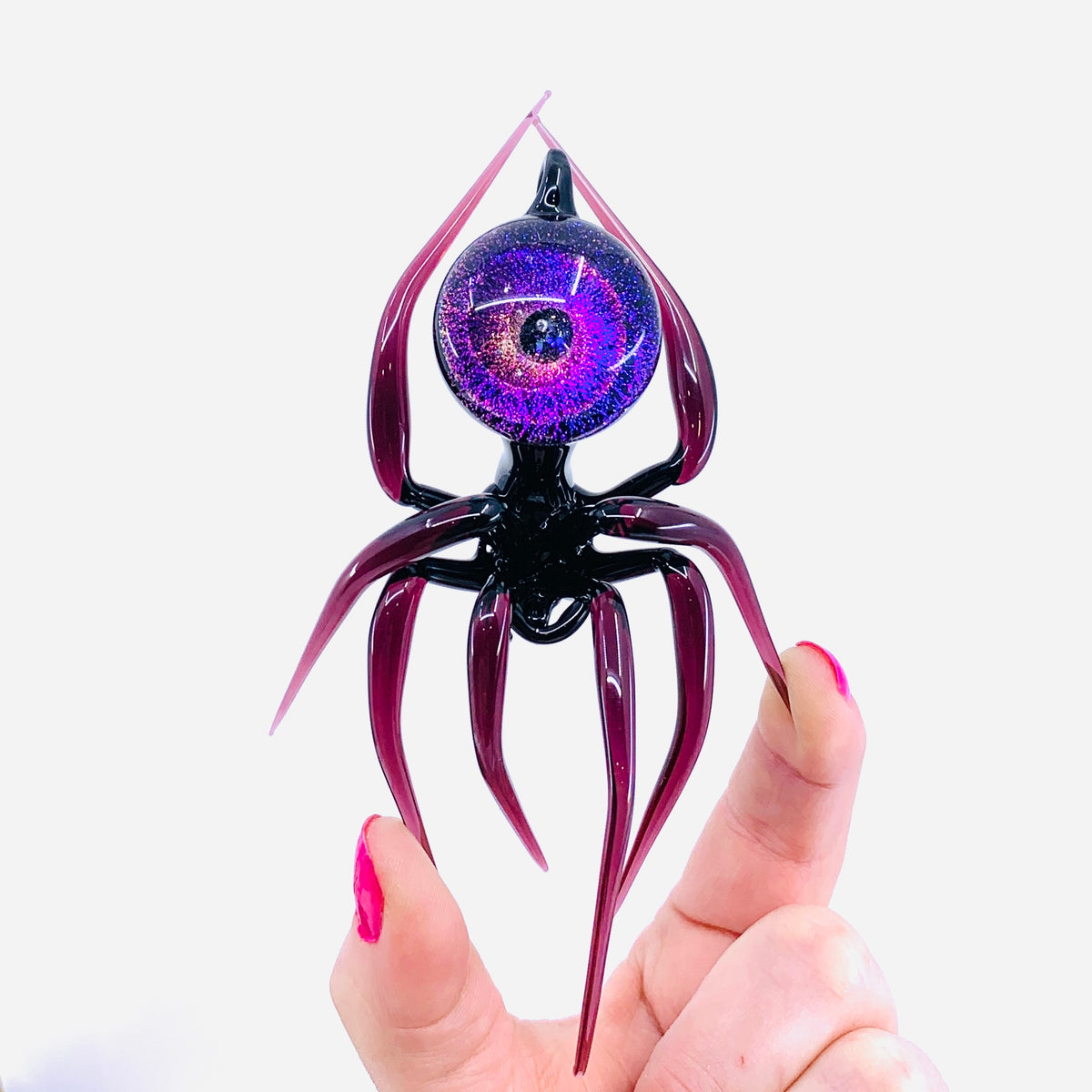 Glass Galaxy Spider Ornament, 13
