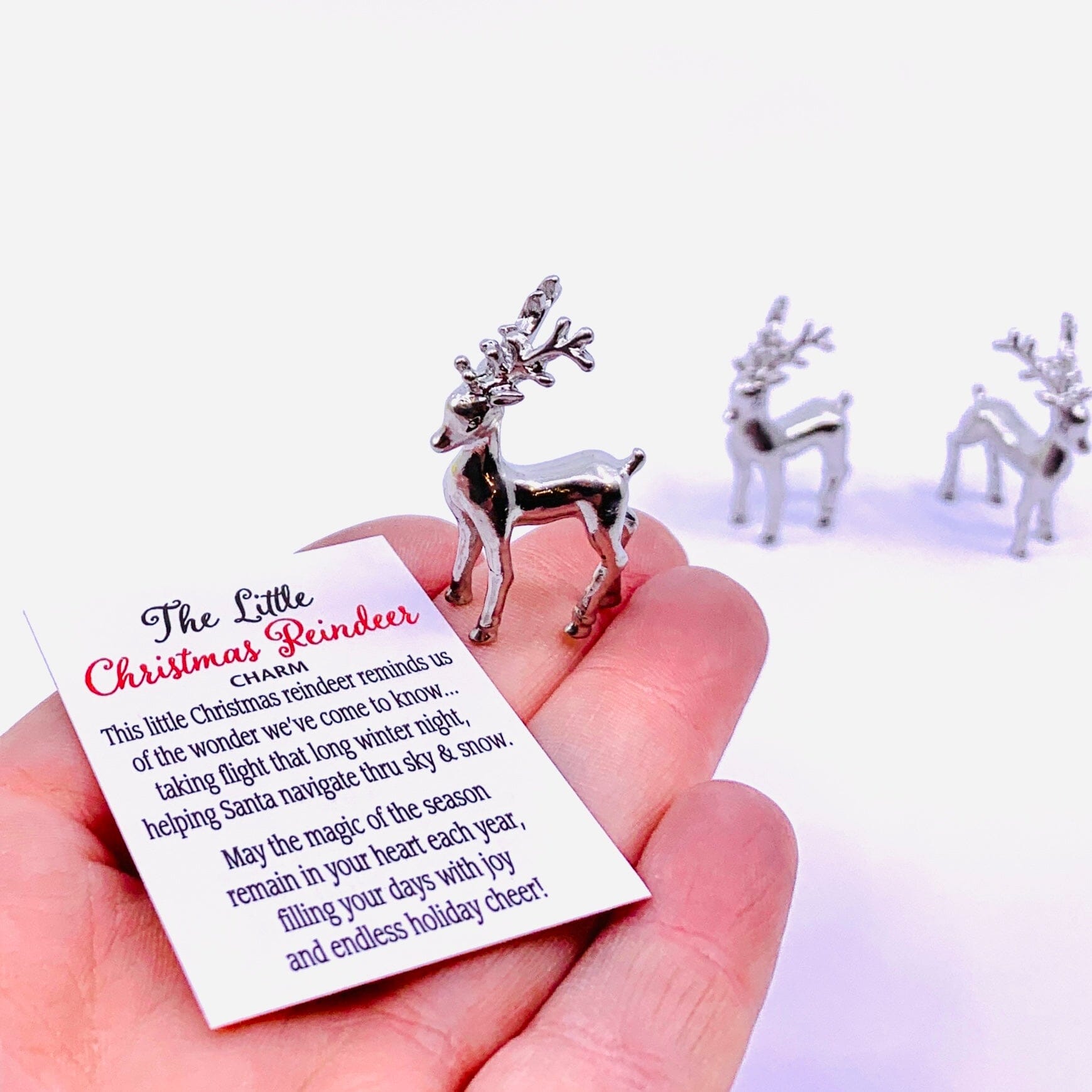 The Little Christmas Reindeer Pocket Charm Miniature GANZ 