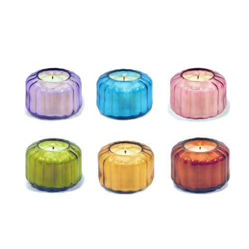 Glass Ripple Candle, Salted Iris
