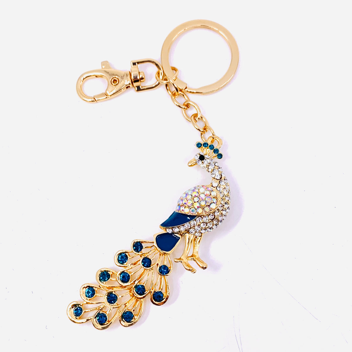Bejeweled Key Chain 9,  Peacock