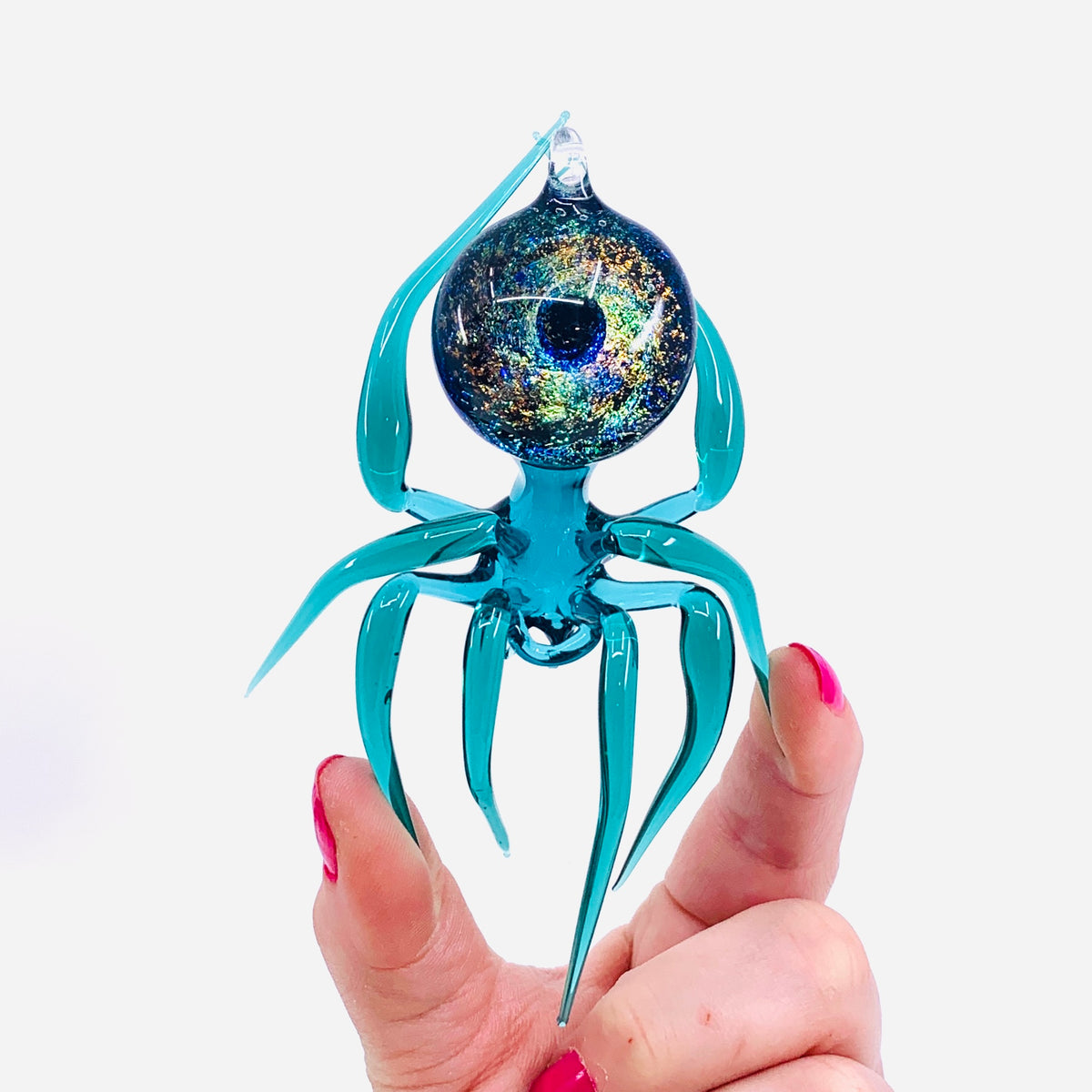 Glass Galaxy Spider Ornament, 50