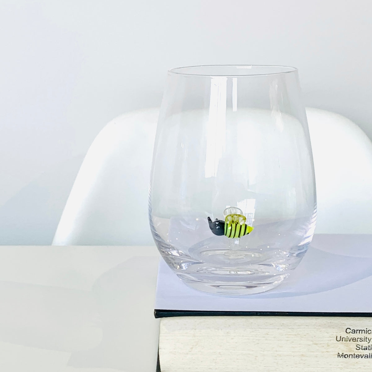 Tiny Animal Large Pour Wine Glass, Bumble Bee