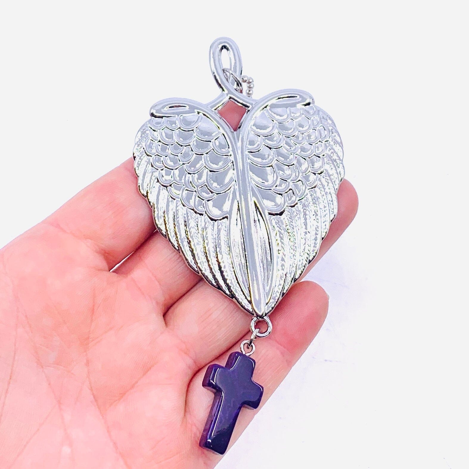 Wings of Inspiration Car Charm, Bless and Protect us All Ornament GANZ 