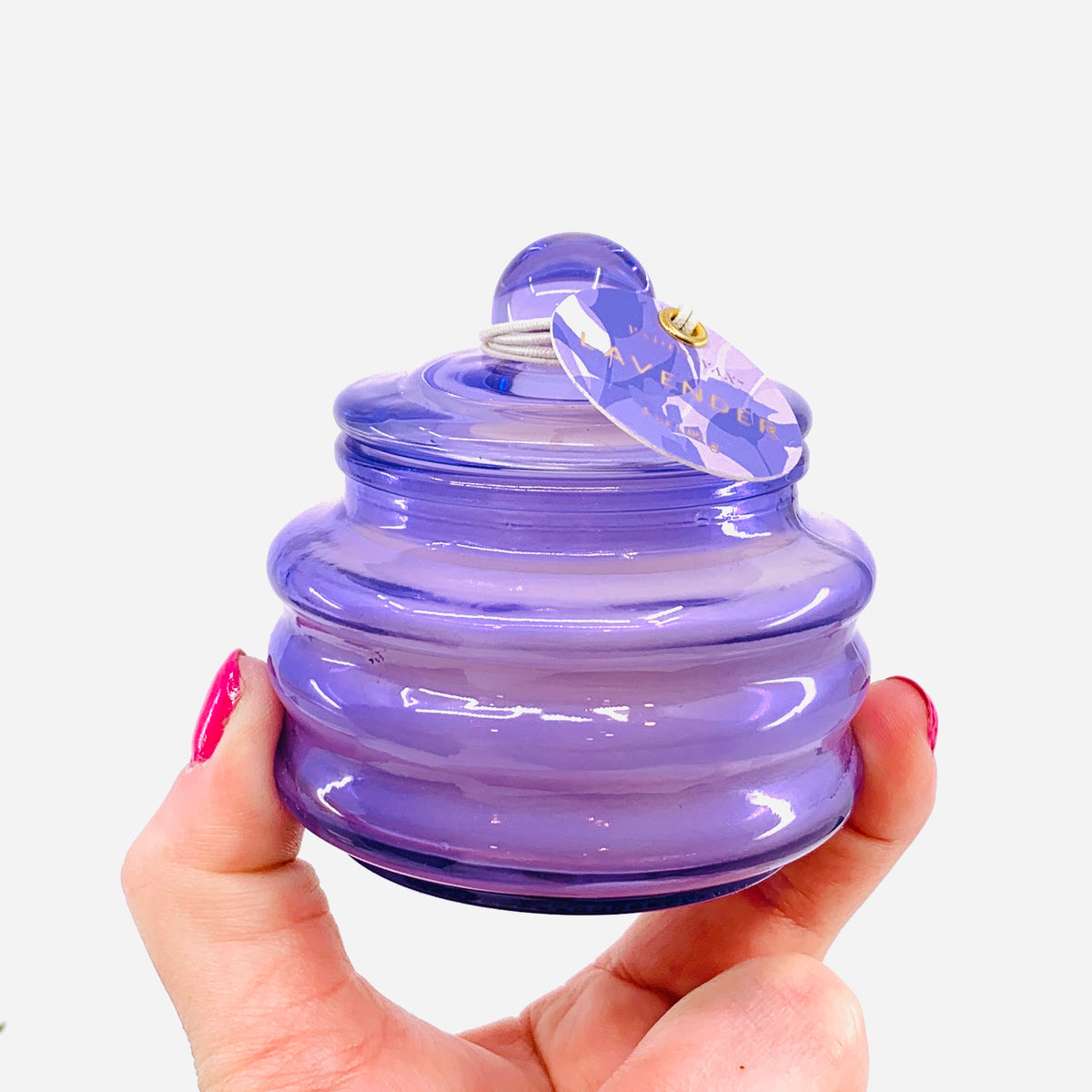 Glass Honey Jar Candle, Lavender