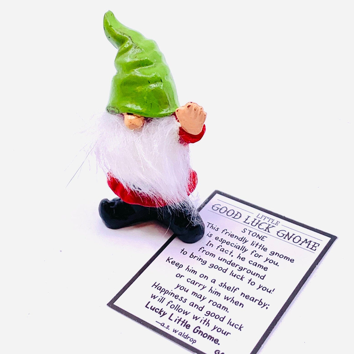 Little Good Luck Gnome PT83 Miniature GANZ Green Hat 