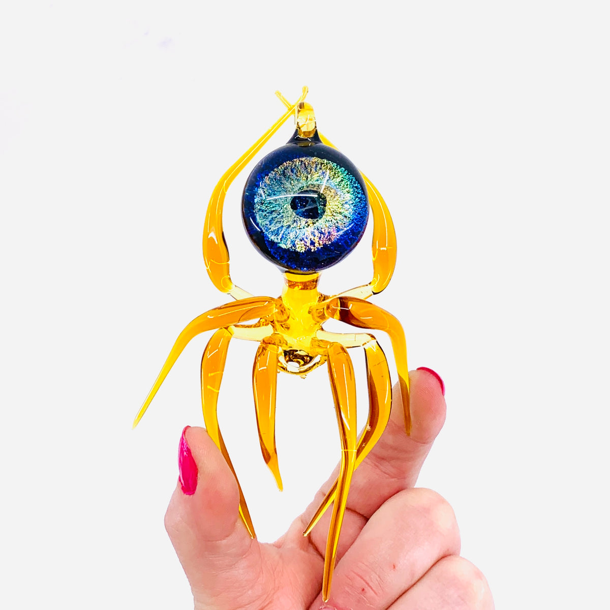 Glass Galaxy Spider Ornament, 14