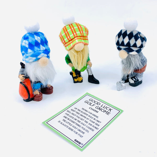 Good Luck Golf Gnome Charm-PT155 - Luke Adams Glass Blowing Studio