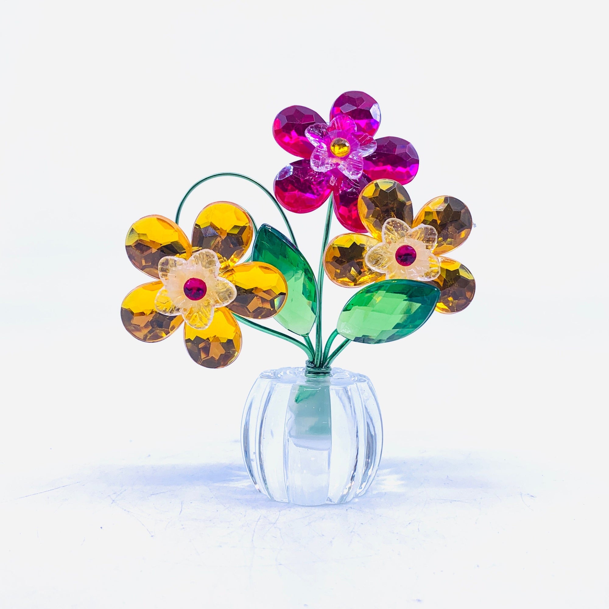 Acrylic Bouquet 5, Posy Yellow Decor GANZ 