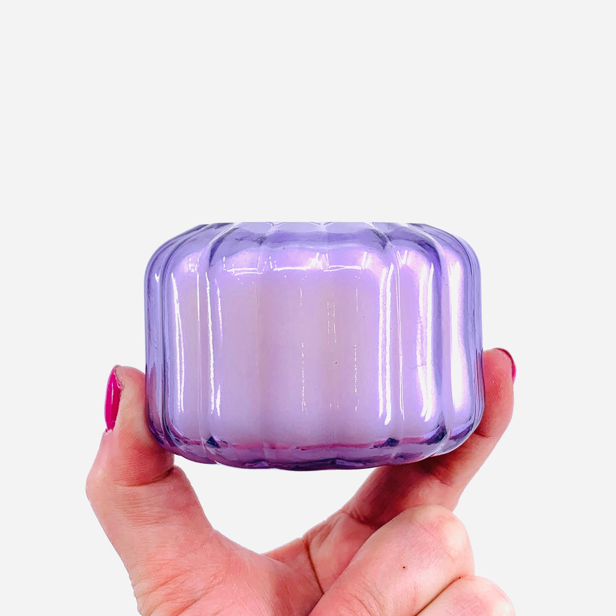 Glass Ripple Candle, Salted Iris