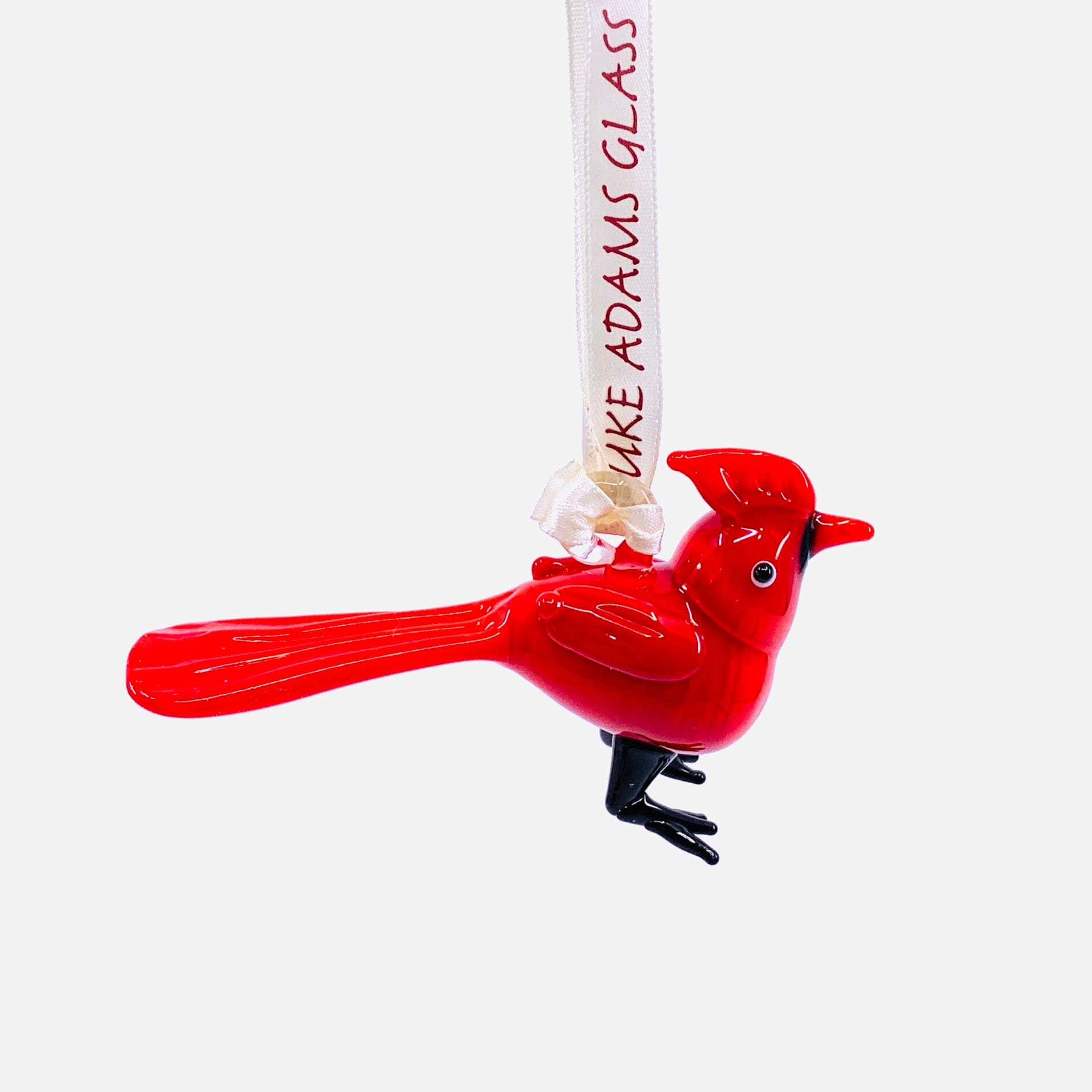 Ribbon Glass Ornament 14, Cardinal Art Studio 
