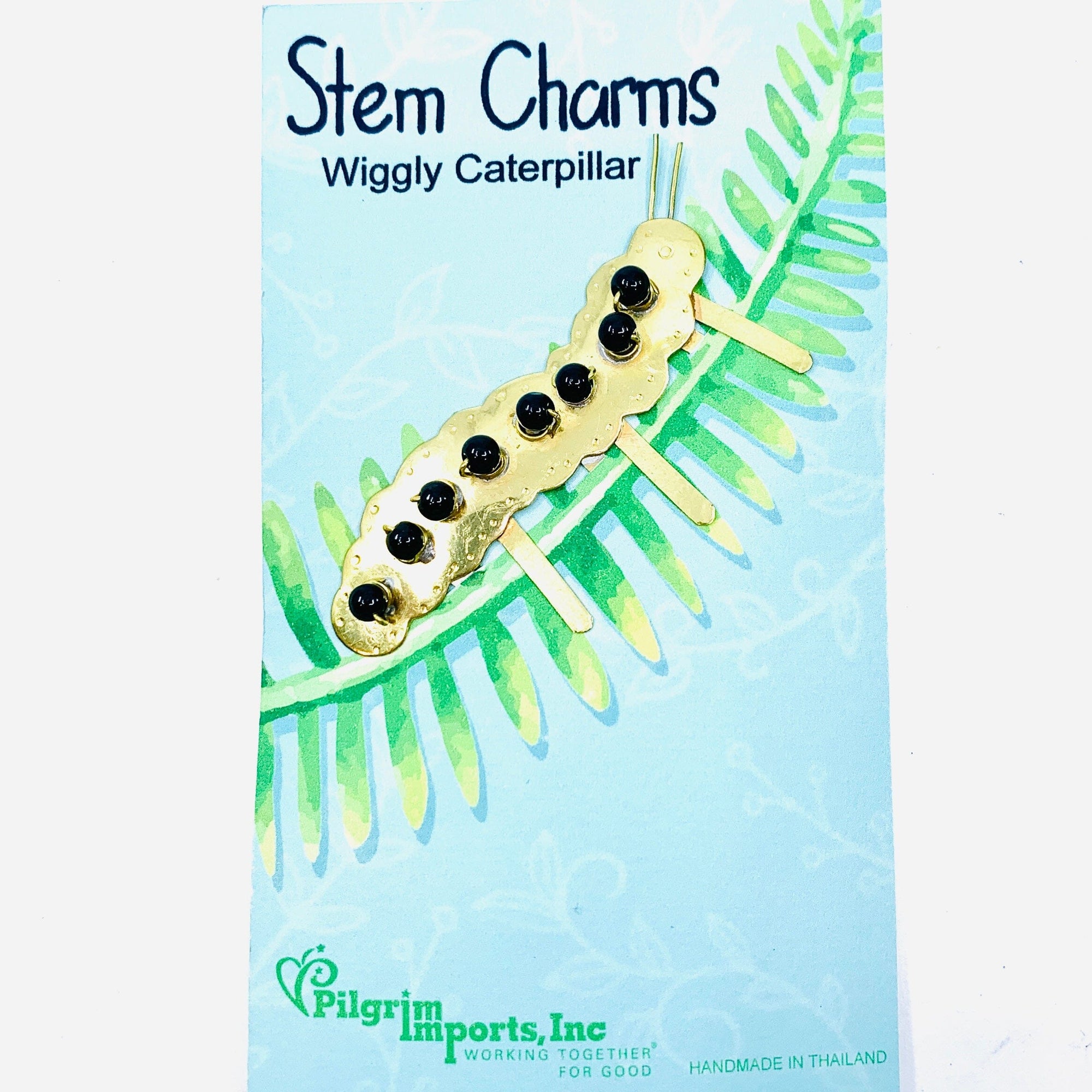 Stem Charms 14, Wiggly Caterpillar Miniature Pilgrim Imports 