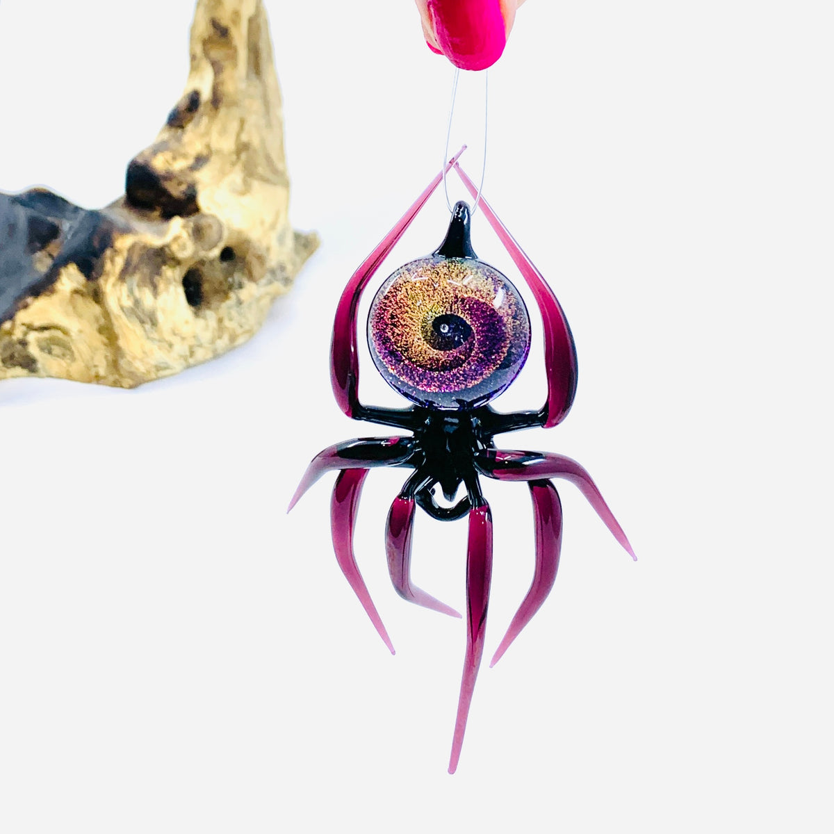 Glass Galaxy Spider Ornament, 13