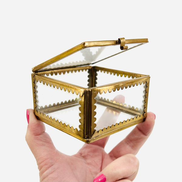 Gleaming Clouds Brass Jewelry Box
