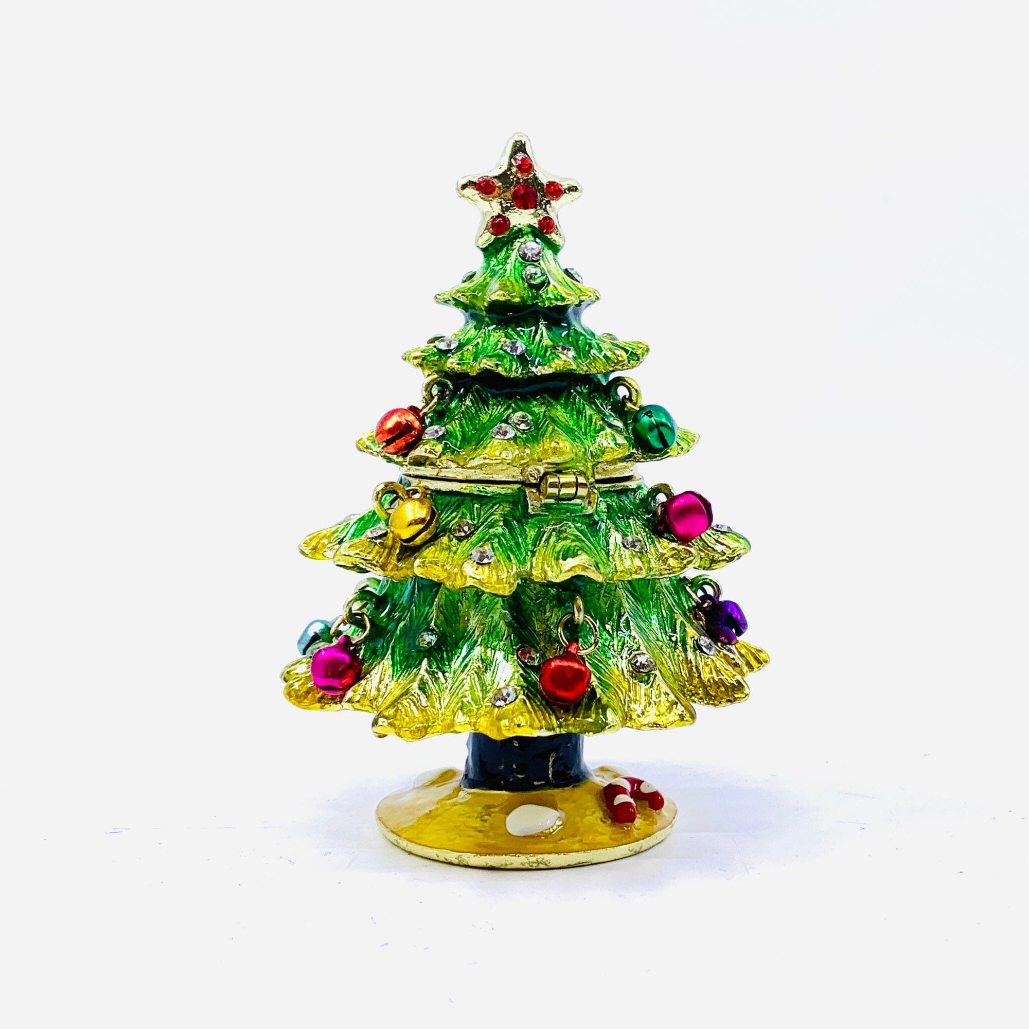 Bejeweled Enamel Trinket Box 21, Christmas Tree Decor Kubla Craft 