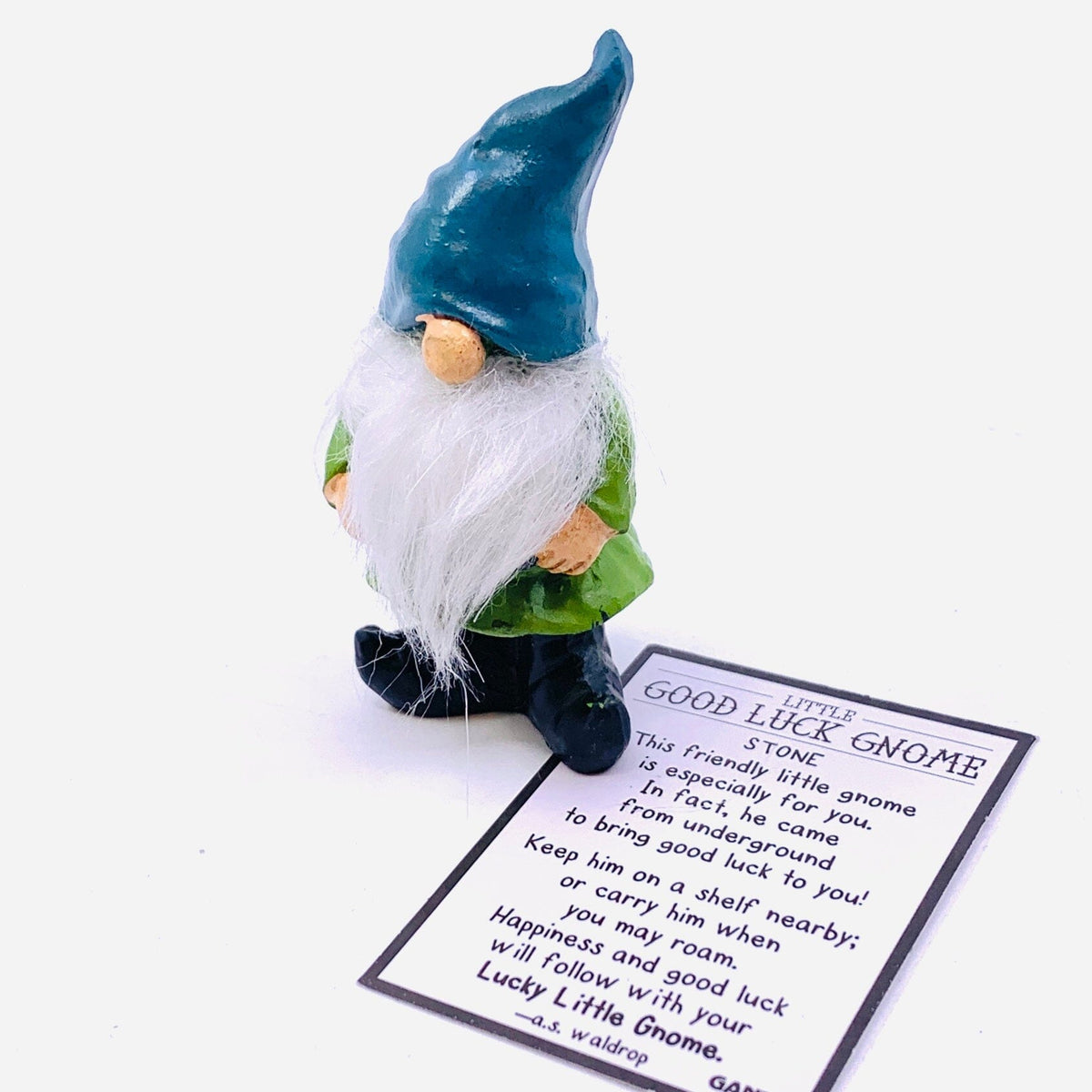Little Good Luck Gnome PT83 Miniature GANZ Blue Hat 