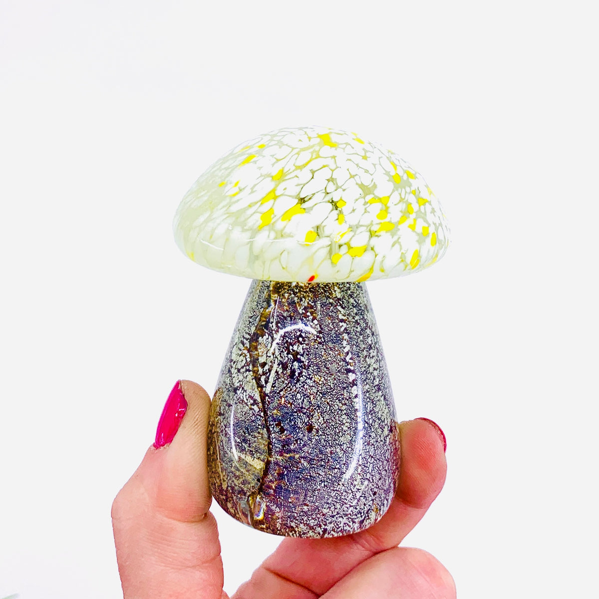 Small Glass Mushroom, Yellow Cap