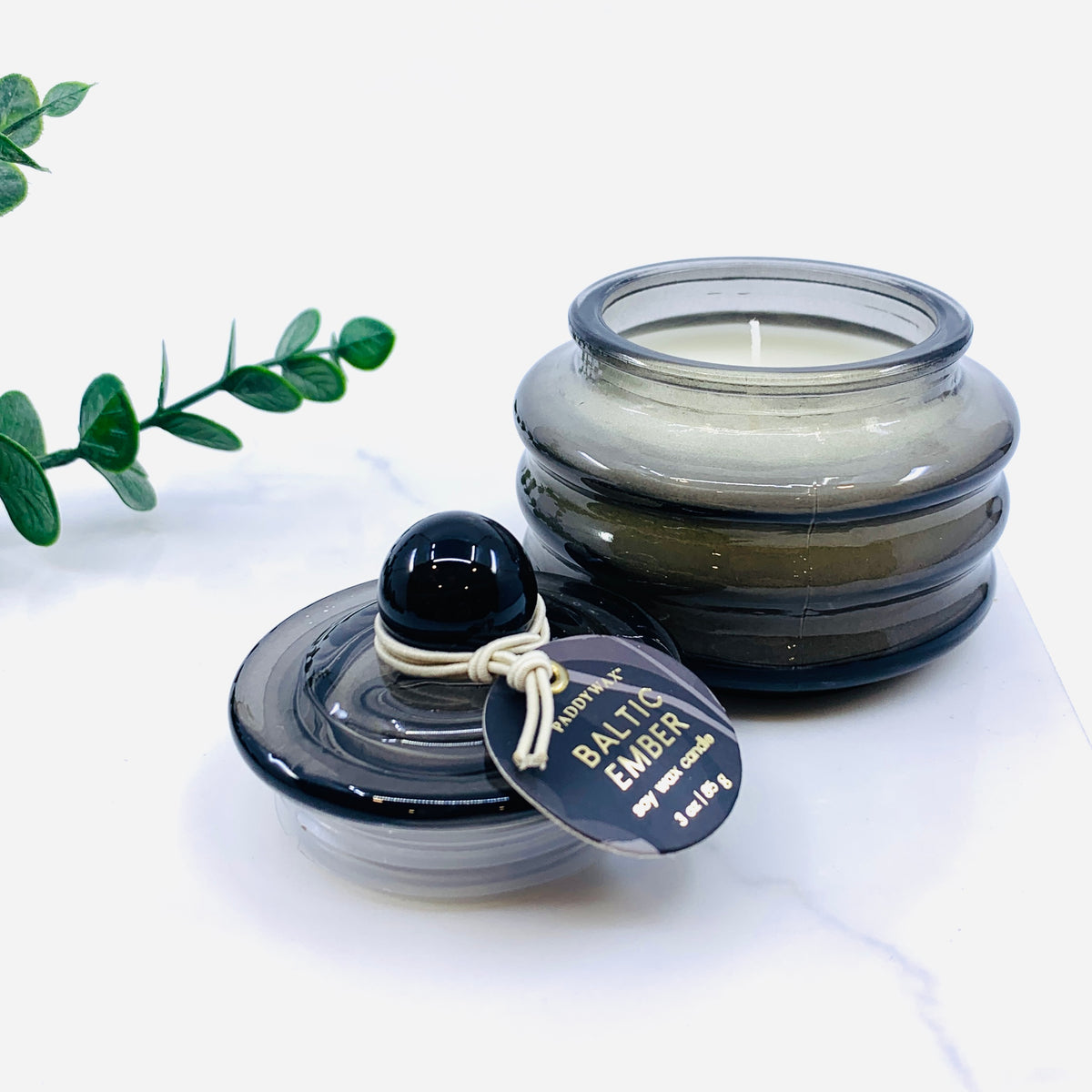 Glass Honey Jar Candle, Baltic Ember