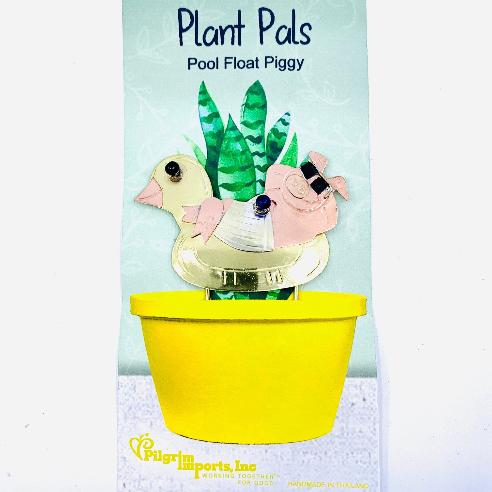 Plant Pals 3, Pool Float Piggy Miniature Pilgrim Imports 