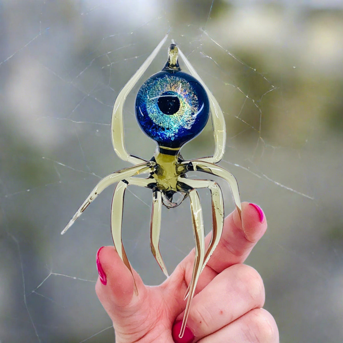 Glass Galaxy Spider Ornament, 25