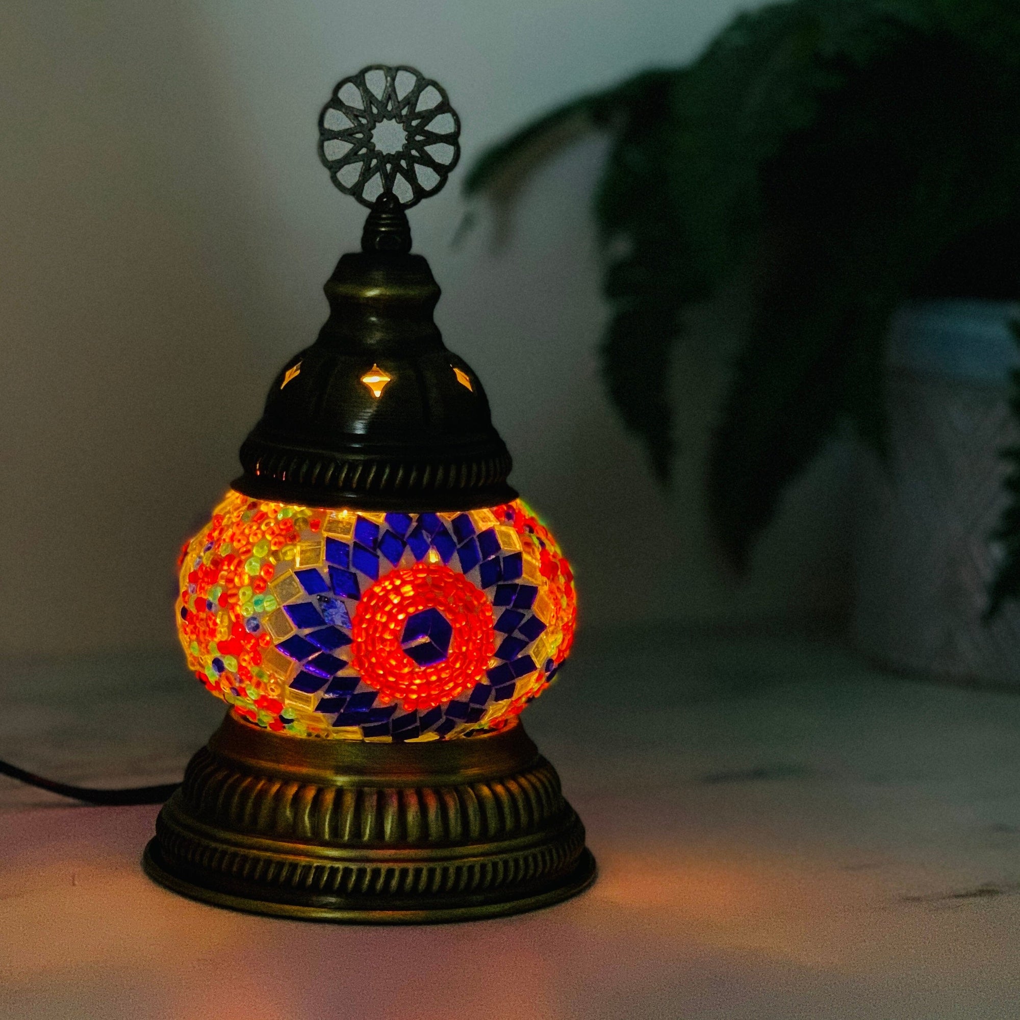 Turkish Mosaic Mini Lamp, 12 Decor Natto USA 
