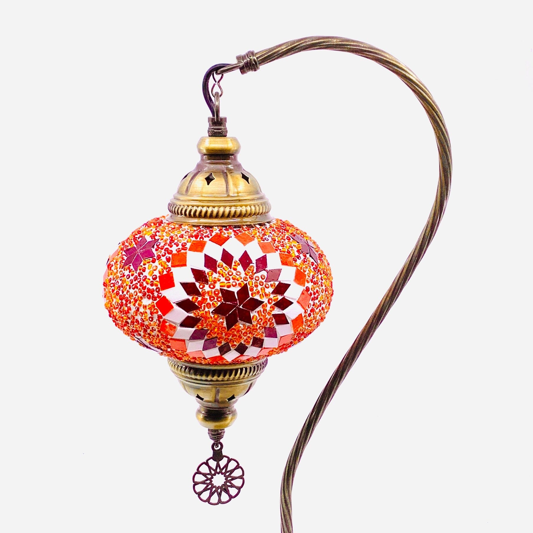 Half Heart Turkish Mosaic Lamp, 6 Decor Natto USA 