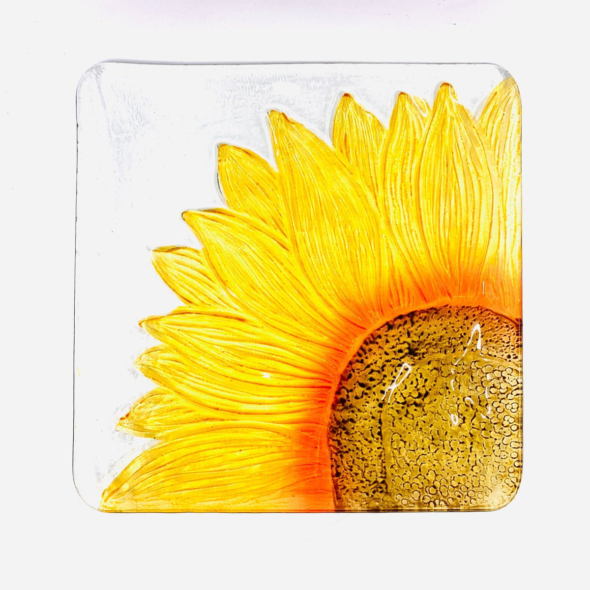 Glass Fusion Plate, Sunflower 32 Decor Boston International, INC 