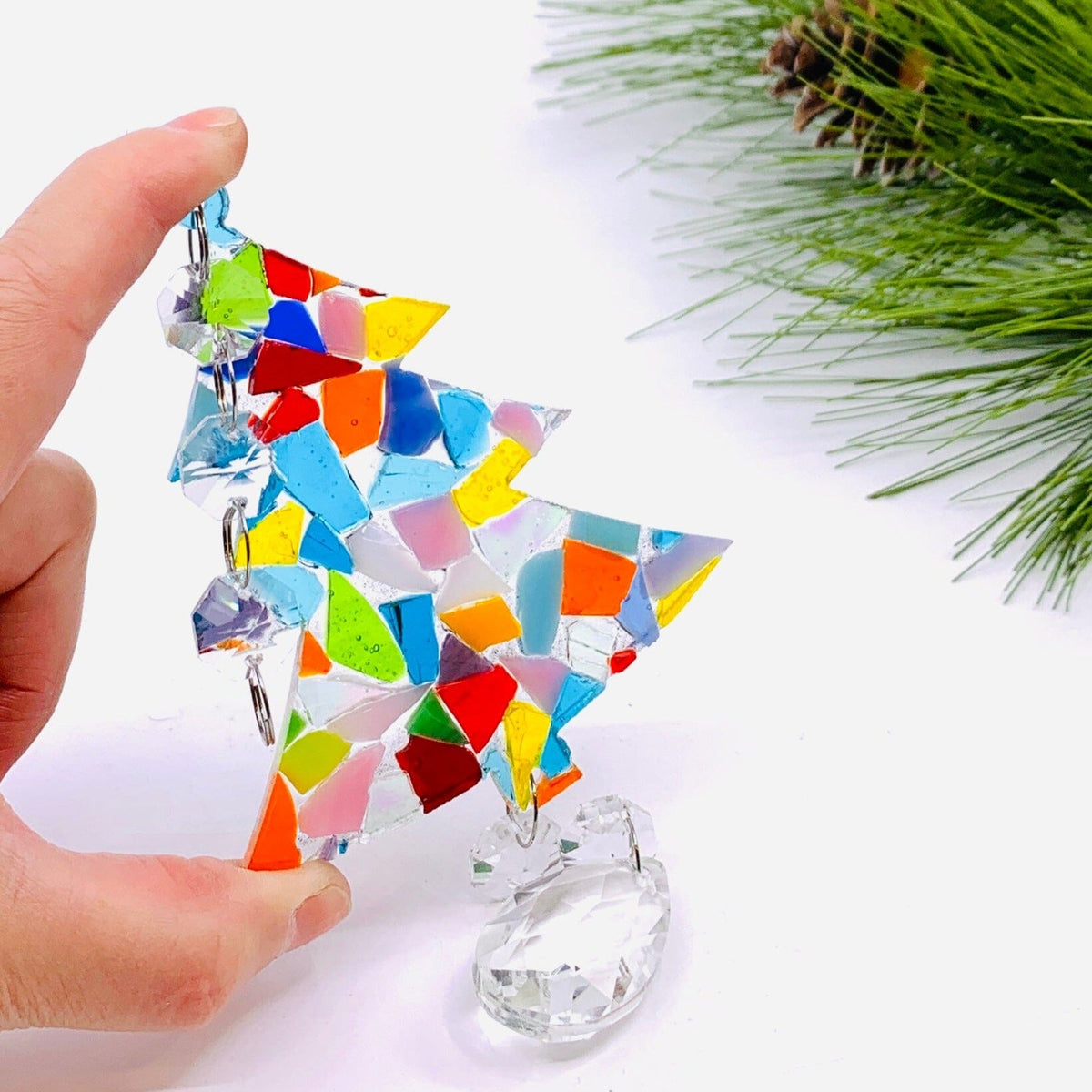 Stained Glass Tree Ornament, Multi Ornament Oh My Sweetie 