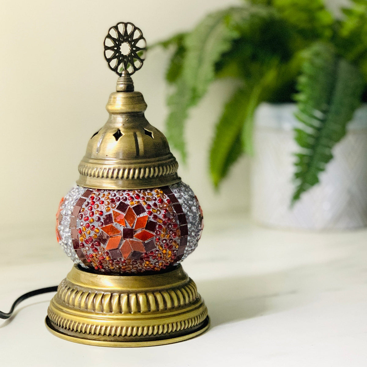 Turkish Mosaic Mini Lamp, 14 Decor Natto USA 