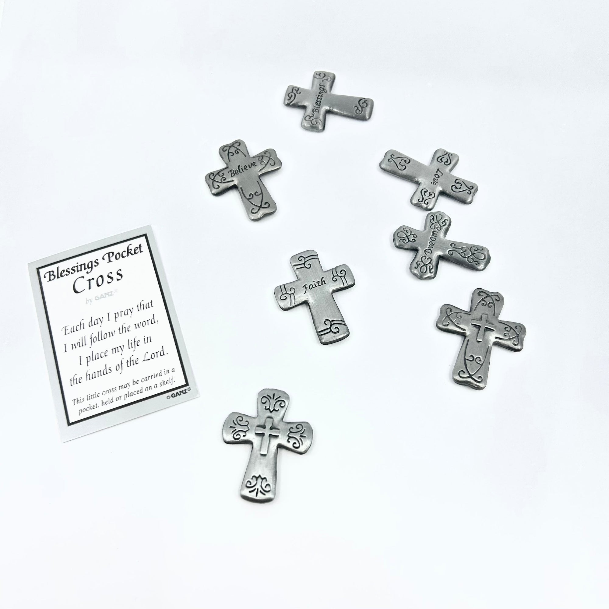 Blessings Cross Pocket Charm Miniature GANZ 