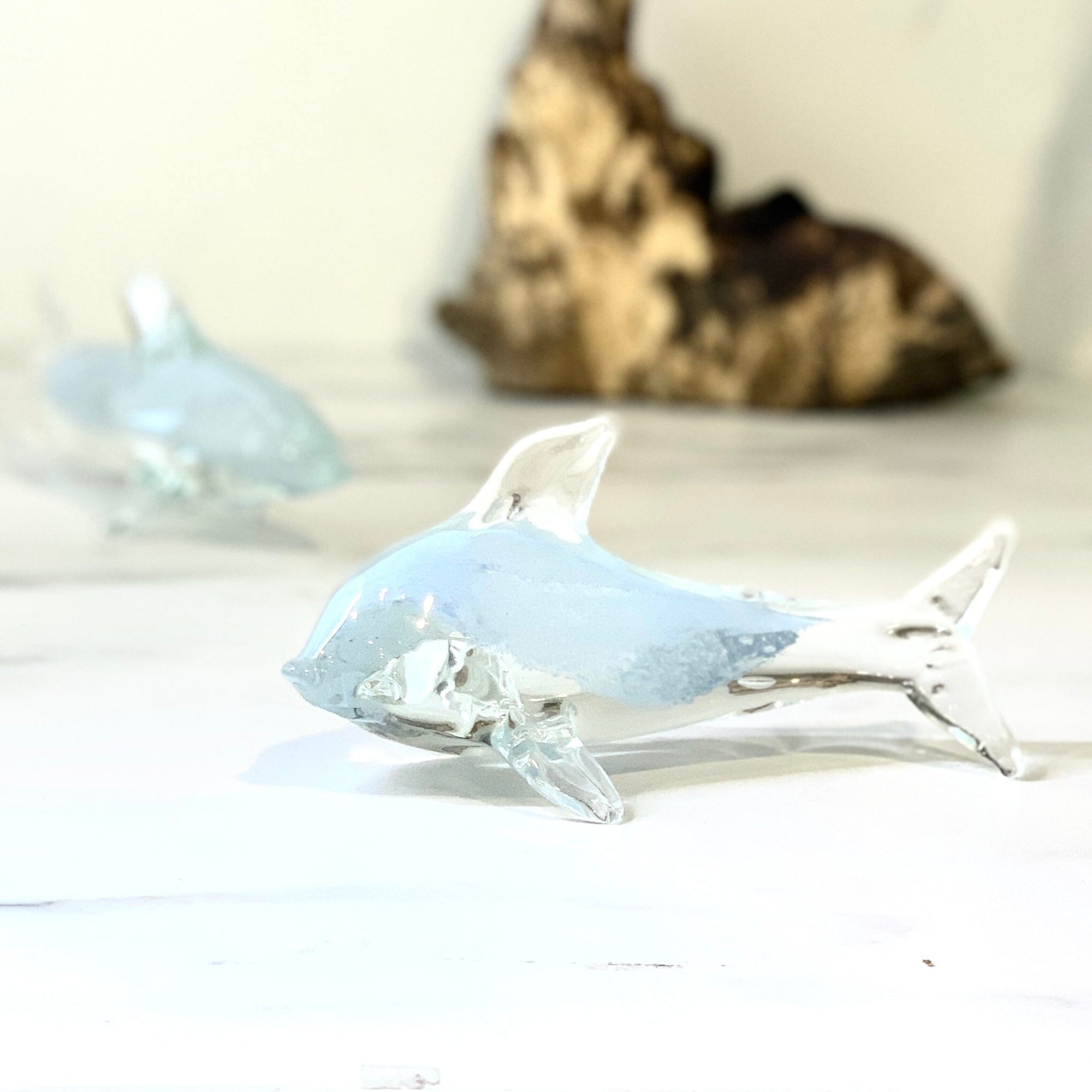 Glass Shark Paperweight Decor Chesapeake Bay 