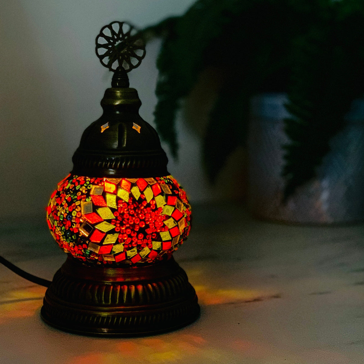 Turkish Mosaic Mini Lamp, 15 Decor Natto USA 