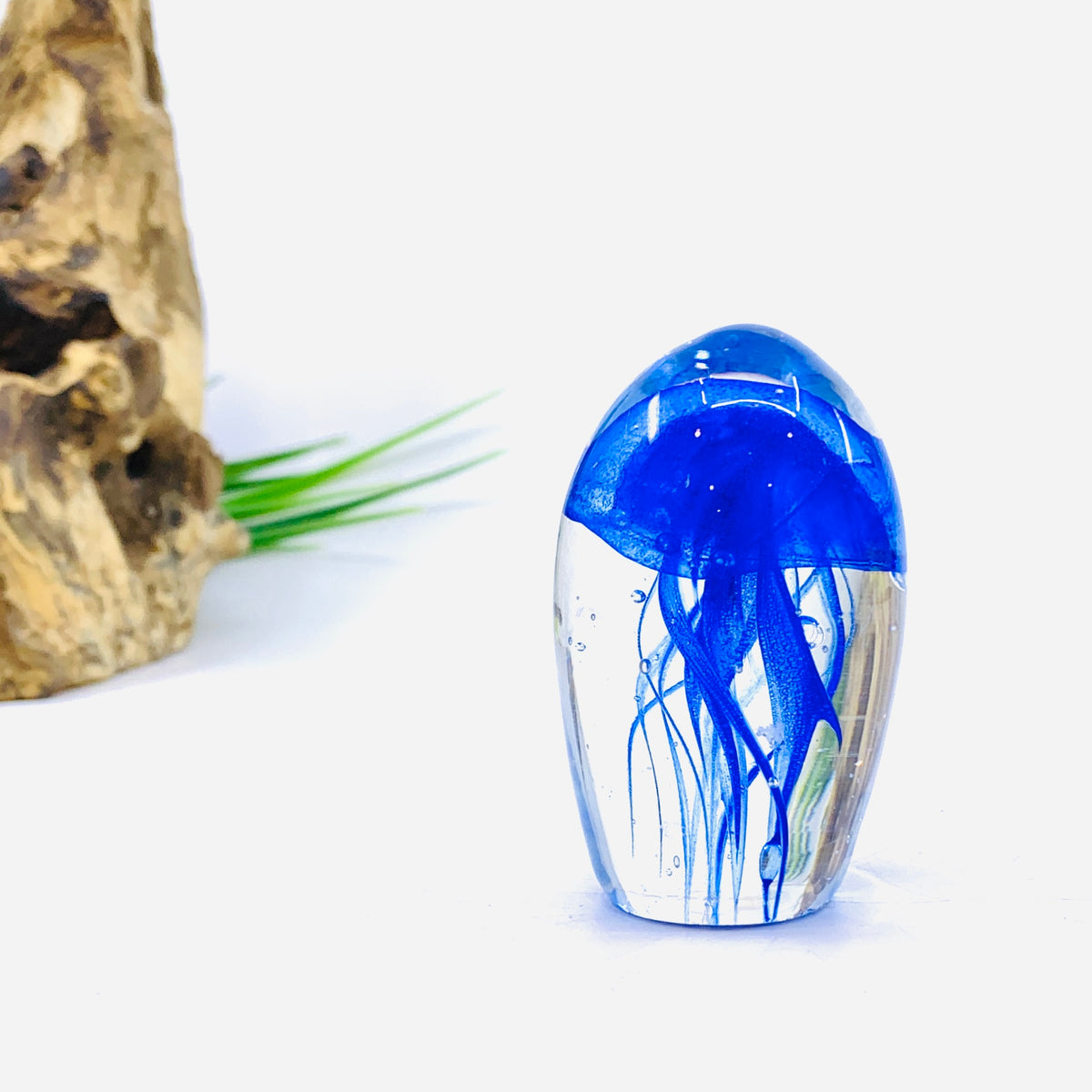 Glow in The Dark Jellyfish Paperweight Small 14, Blue B