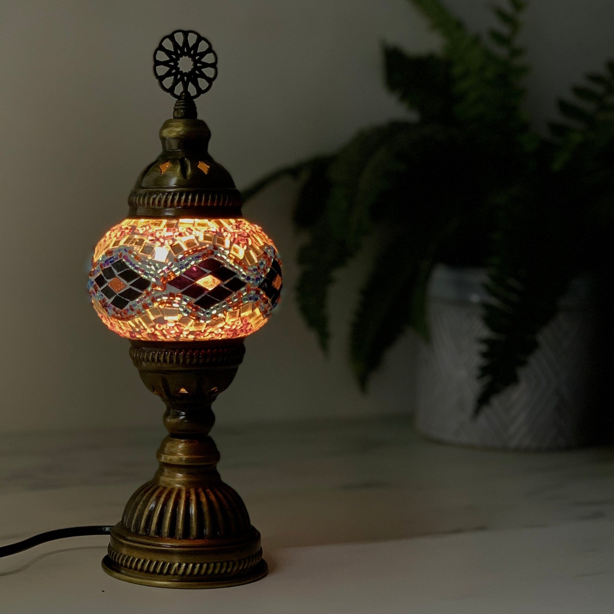 Turkish Mosaic Lamp, 28 Decor Natto USA 