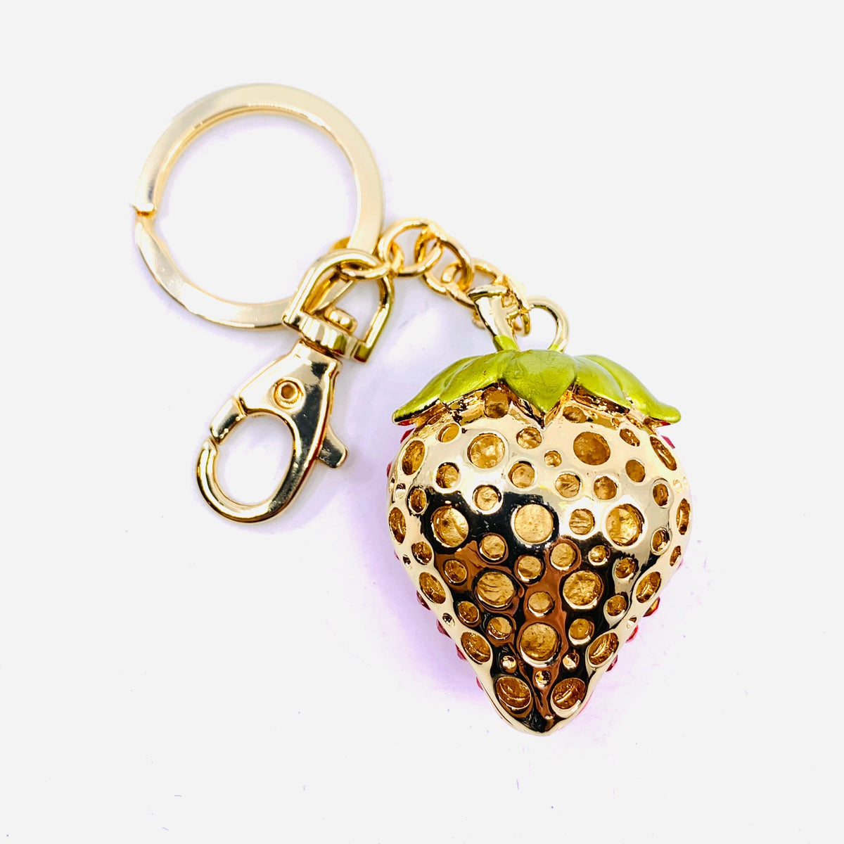Bejeweled Key Chain 3, Strawberry Accessory Kubla Craft 