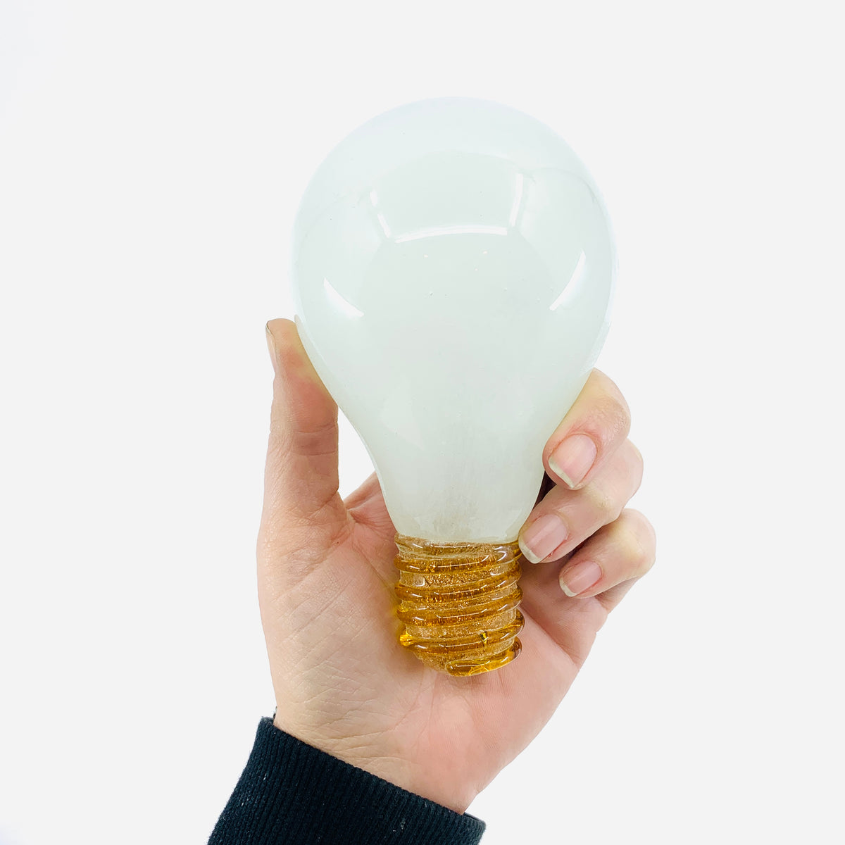 Glow Glass Lightbulb Paperweight