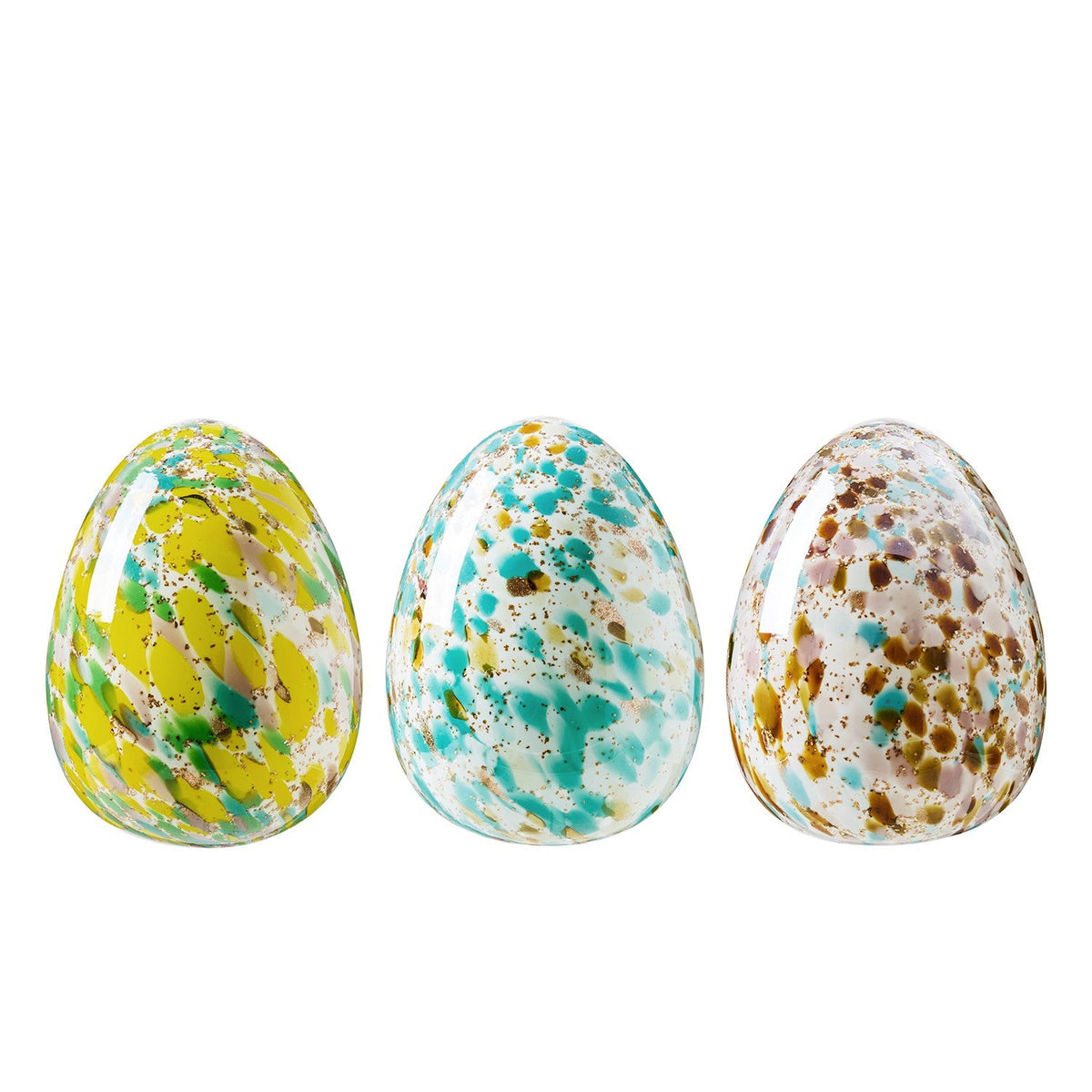 Large Blown Eggs, Yellow Sparkle