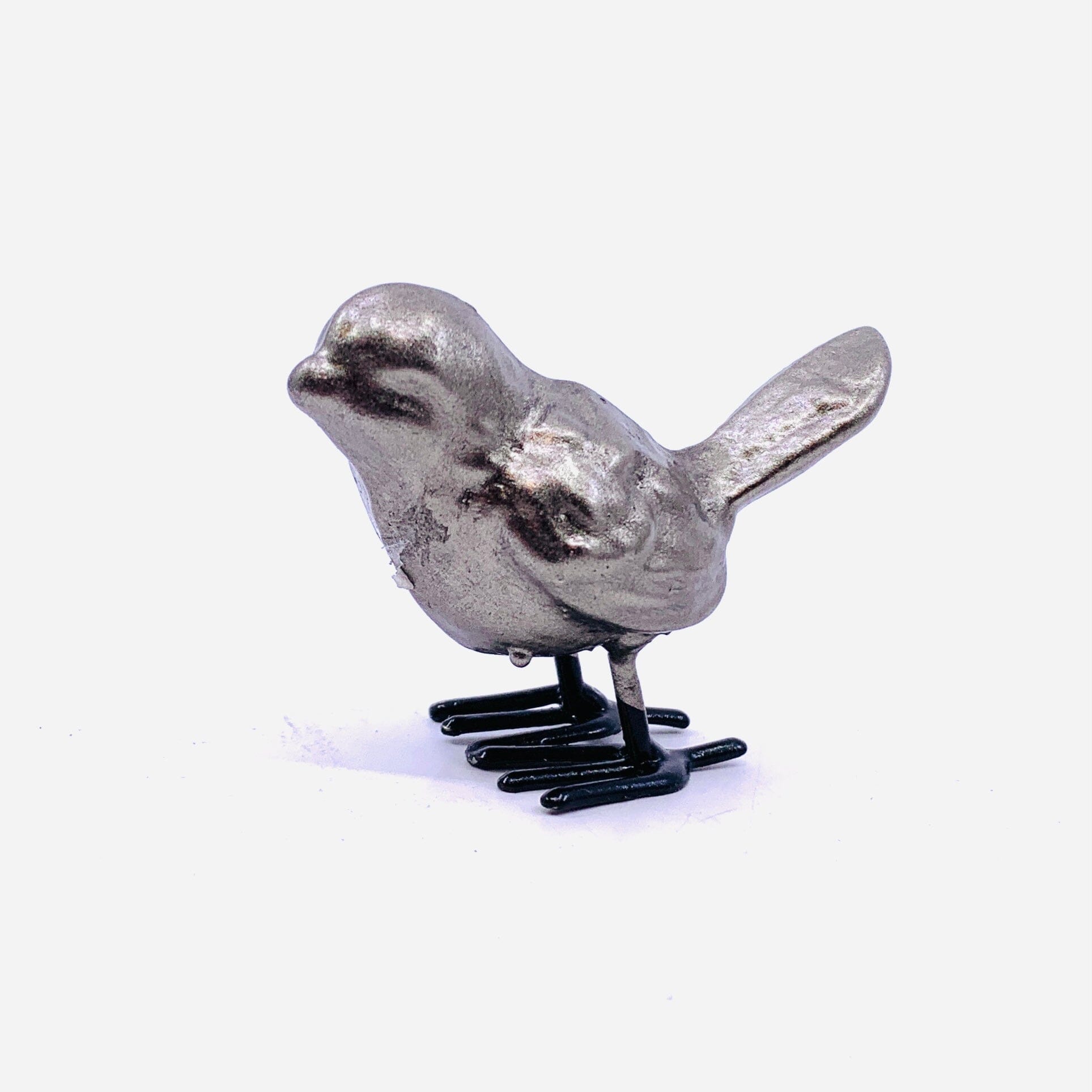 Little Cast Iron Bird, Metallic Aluminum Decor Ganz 