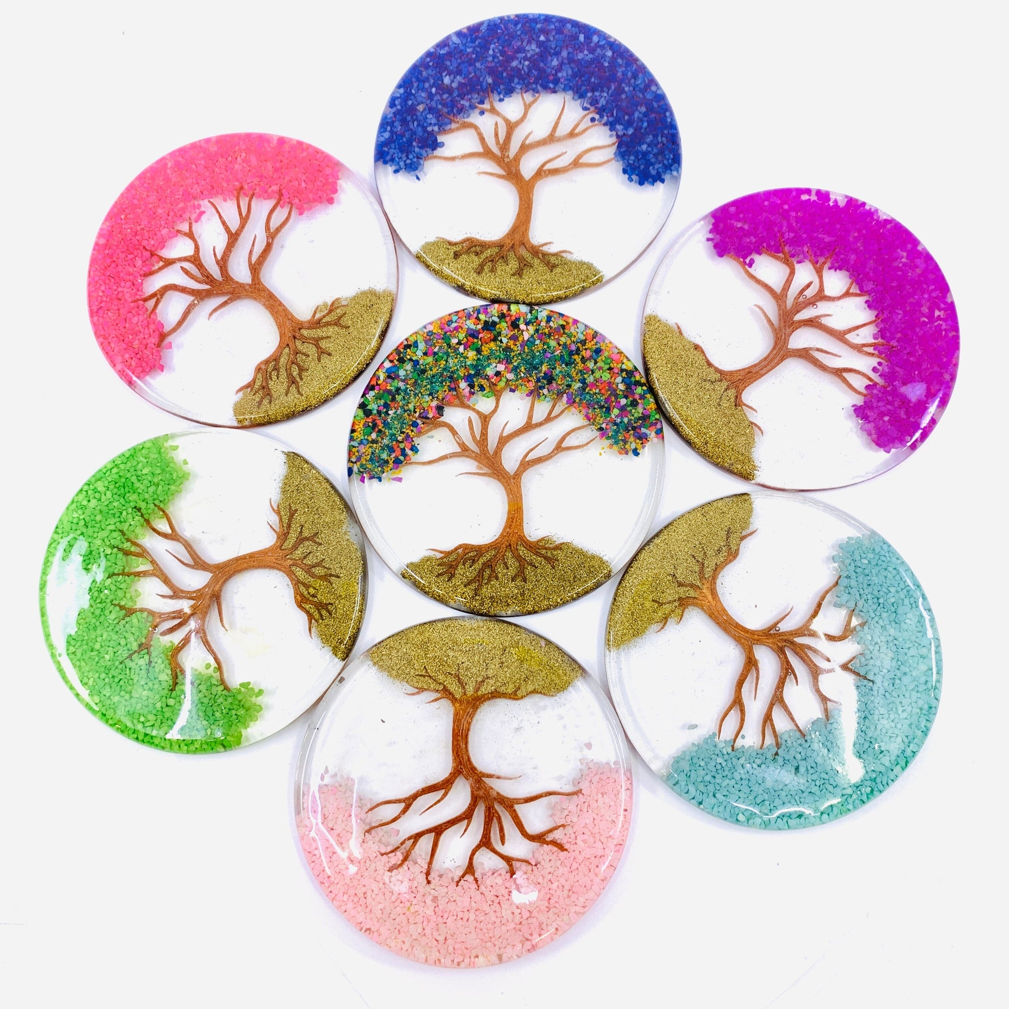 Tree of Life Coasters 3, Gold Decor Piichincha 