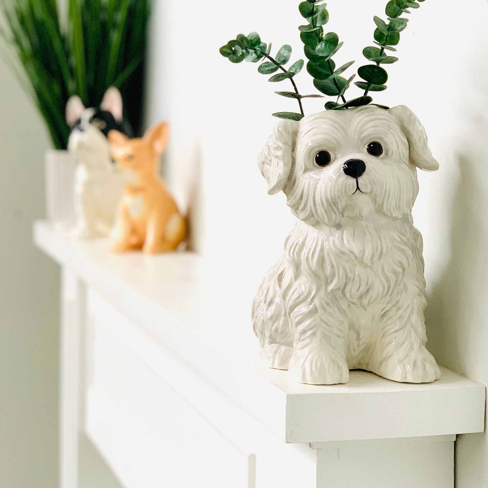 Puppy Vase, Westie Decor Two's Company 