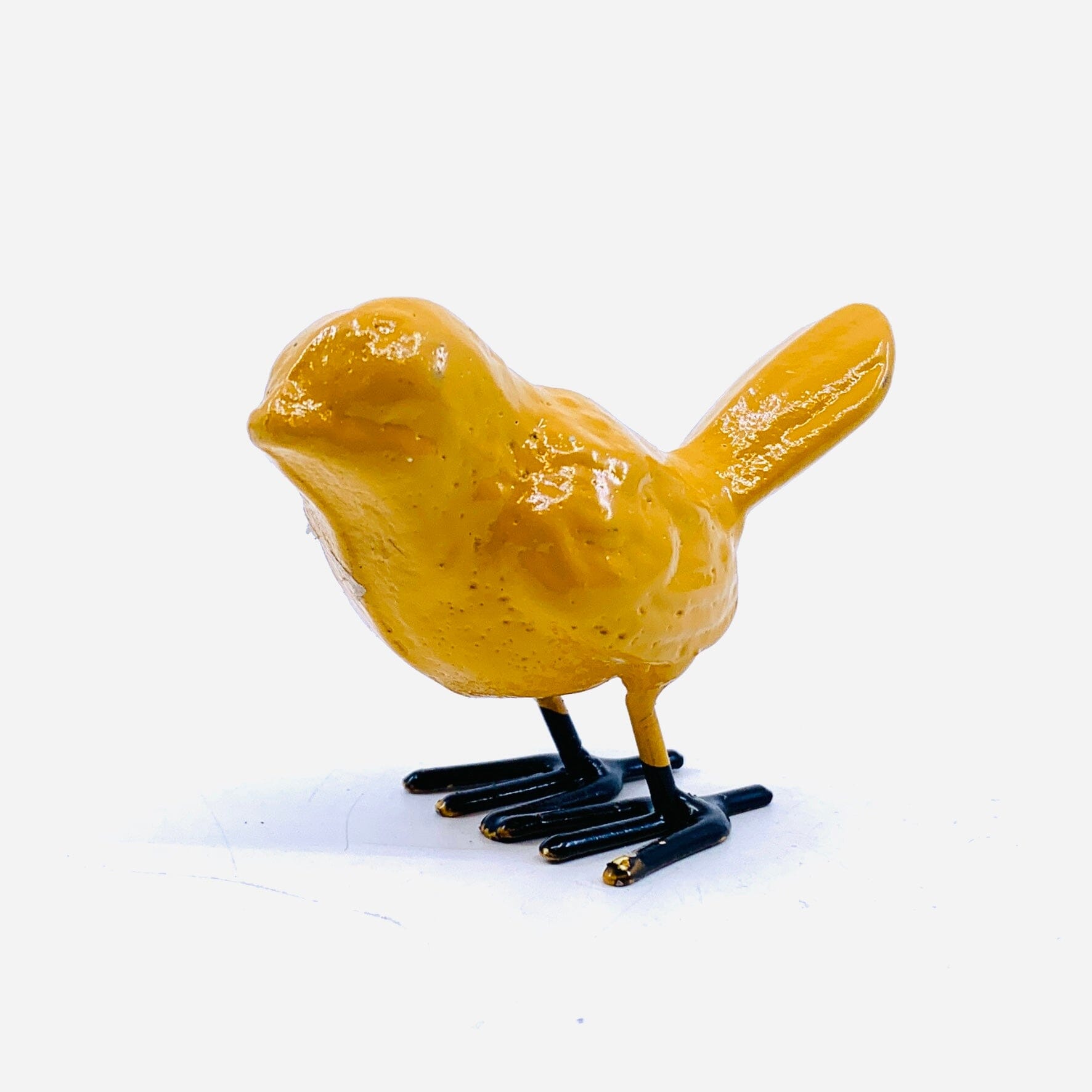 Little Cast Iron Bird, Boho Mustard Decor Ganz 