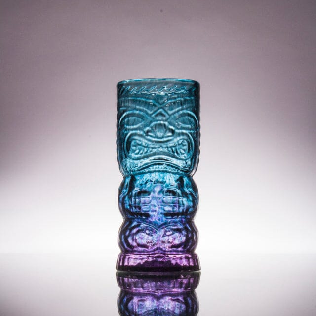 Handblown Glass Tiki Mug Decor Andrew Iannazzi Big Kahuna - Violet Luau 
